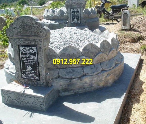 Mộ đá tròn điêu khắc thủ công, hoa văn tinh tế