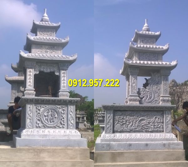 Lăng mộ đá có mẫu mã đa dạng, kích thước chuẩn phong thuỷ
