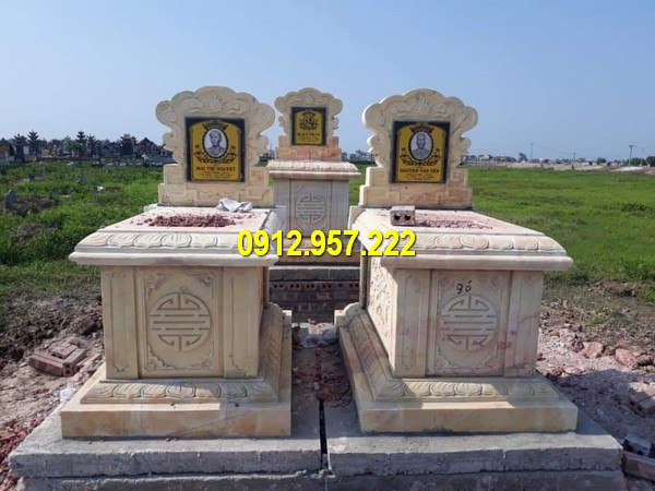 Mộ tam sơn đá tự nhiên Lăng mộ đá tại Hà Nội - Địa chỉ bán lăng mộ đá tại Hà Nội giá rẻ uy tín