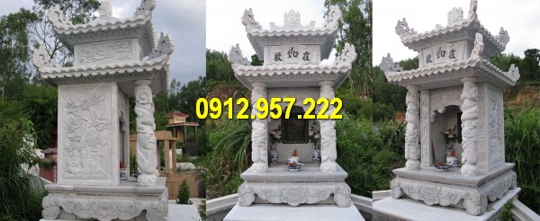 Lăng thờ đá trắng tự nhiên Cơ sở bán thi công xây mẫu lăng mộ đá Ninh Vân Ninh Bình đẹp nhất VN
