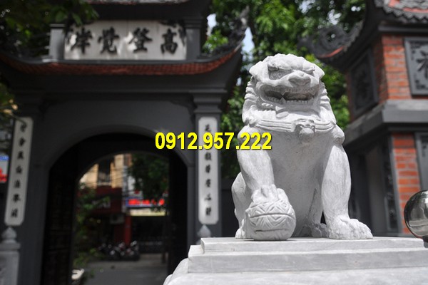 Đá mỹ nghệ Thái Vinh thi công lắp đặt sư tử đá phong thuỷ đẹp giá rẻ