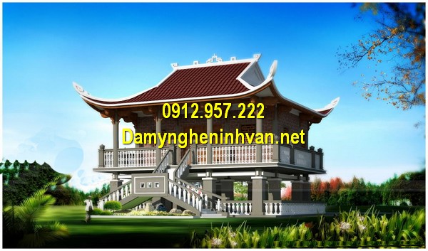 Bản vẽ nhà thờ họ 2 tầng Nhà thờ họ đẹp - Các kiểu nhà thờ họ từ đường đẹp tại Việt Nam
