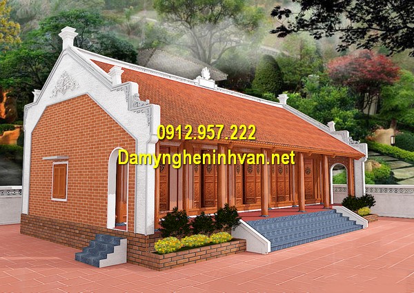 Bản vẽ nhà thờ họ 5 gian 4 mái Nhà thờ họ đẹp - Các kiểu nhà thờ họ từ đường đẹp tại Việt Nam