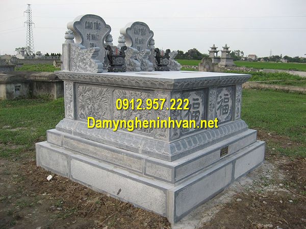 Giá mộ đôi đá khối Ninh Bình Mẫu mộ đá đôi Ninh Bình - Hình ảnh mộ đá đôi, mộ đôi đá khối đẹp nhất