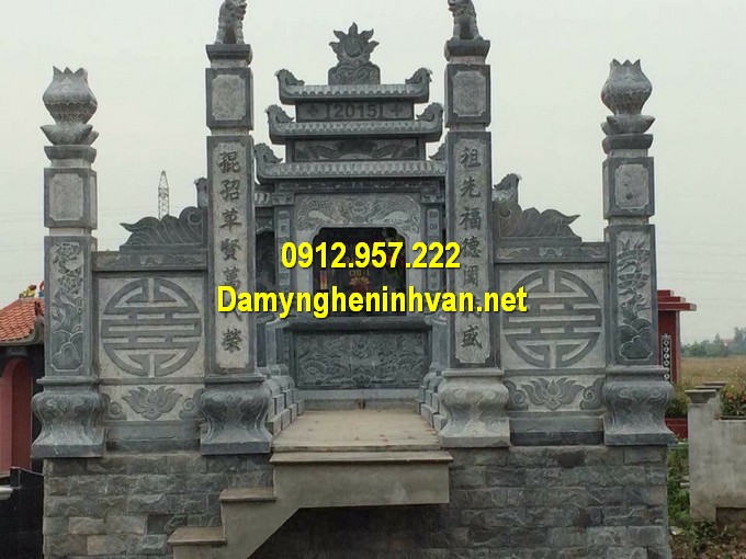 Nhà mồ ở Buôn Ma Thuột Khu nhà mồ bằng đá - Làm khu nhà mồ phong thủy đẹp trên toàn quốc