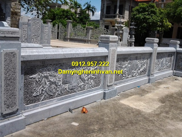 Mẫu tường rào lăng mộ đá