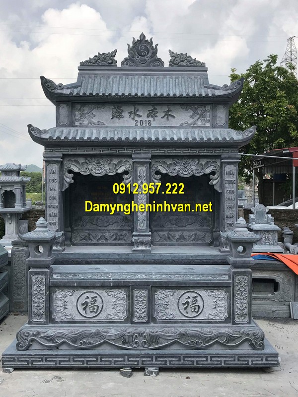 Lăng mộ đá đôi đẹp Mẫu mộ đá đôi Ninh Bình - Hình ảnh mộ đá đôi, mộ đôi đá khối đẹp nhất