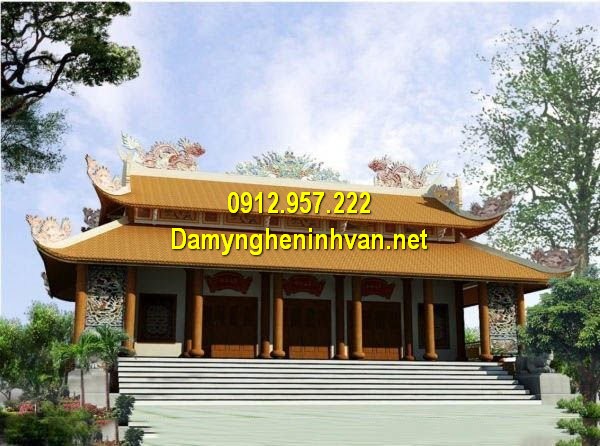 Mẫu nhà thờ họ 8 mái, 5 gian đẹp Nhà thờ họ đẹp - Các kiểu nhà thờ họ từ đường đẹp tại Việt Nam