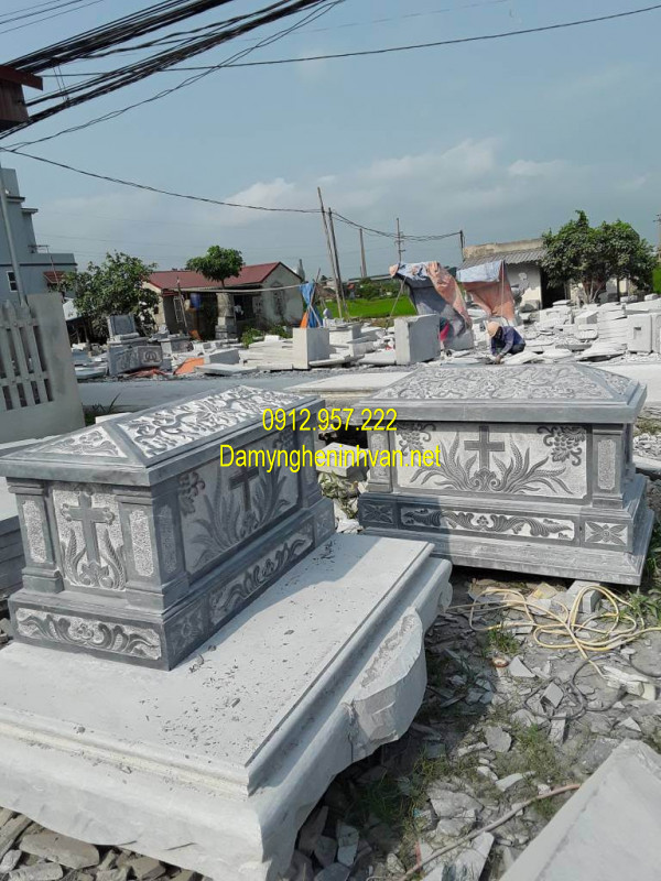 Mẫu mộ đá công giáo đơn giản đẹp Mẫu mộ đá công giáo - Các kiểu mộ công giáo, lăng mộ đá công giáo đẹp