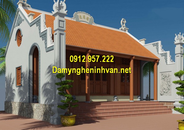 Mẫu nhà thờ họ 4 mái bằng Nhà thờ họ đẹp - Các kiểu nhà thờ họ từ đường đẹp tại Việt Nam