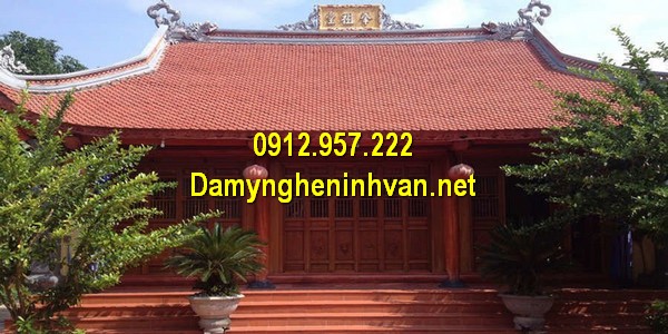 Mẫu nhà thờ họ cấp 4, 3 gian, mái cong Nhà thờ họ đẹp - Các kiểu nhà thờ họ từ đường đẹp tại Việt Nam