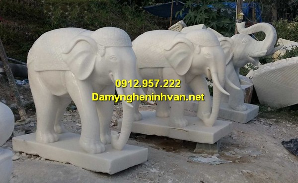 Tượng con voi đá phong thủy Ninh Bình đẹp nhất 2019