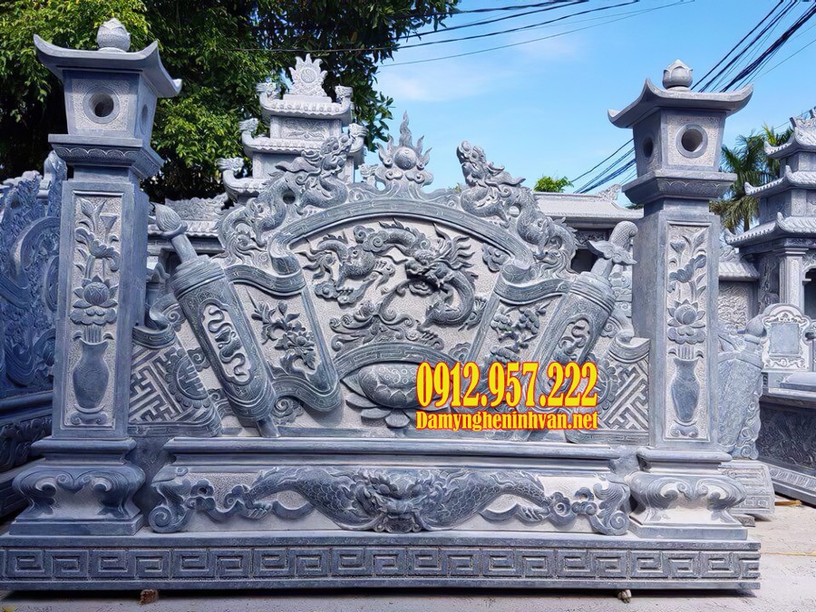 Bức bình phong Cần Thơ bằng đá tự nhiên nguyên khối Bình phong Cần Thơ đẹp - Báo giá bình phong Cần Thơ bằng đá đẹp 2020