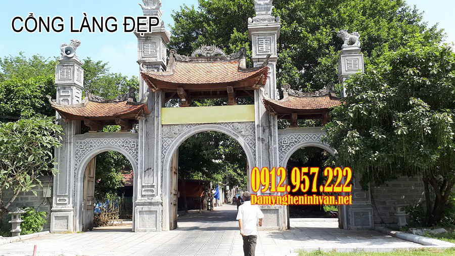 Mẫu cổng làng đẹp bằng đá tự nhiên Cổng làng đẹp bằng đá - Mẫu cổng làng đẹp bằng đá tự nhiên