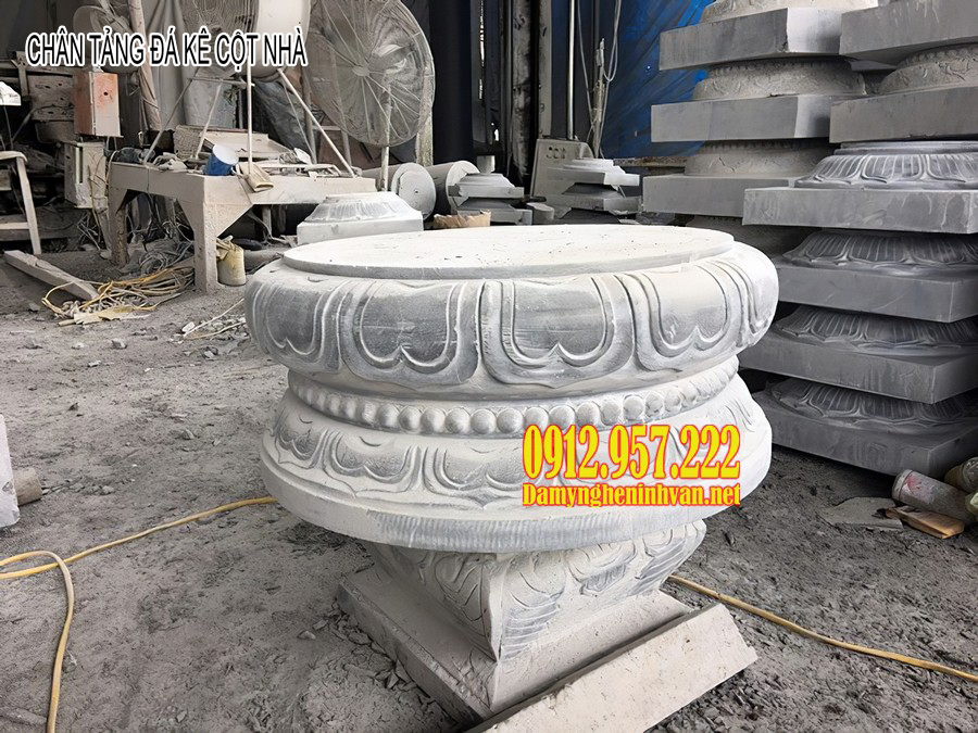 Mẫu chân cột đá tròn đẹp Chân tảng đá kê cột nhà đẹp - Giá chân tảng đá kê cột nhà gỗ đẹp