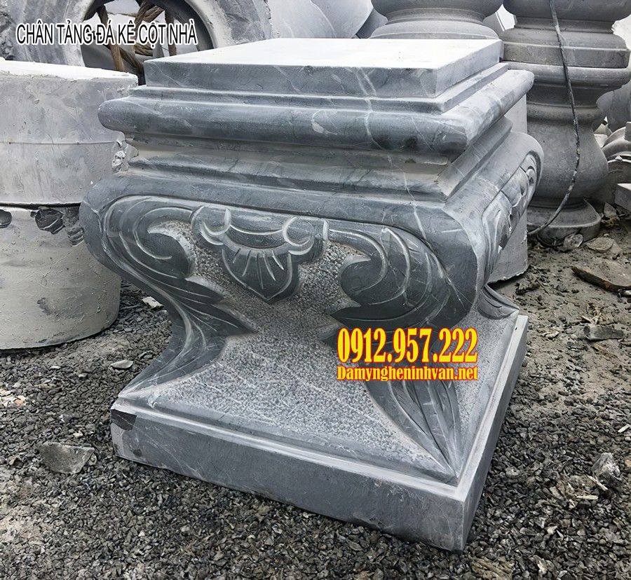 Chân cột đá vuông đẹp Chân tảng đá kê cột nhà đẹp - Giá chân tảng đá kê cột nhà gỗ đẹp