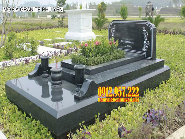 Mộ đá hoa cương nguyên khối đẹp Mộ đá granite Phú Yên đẹp - Mẫu mộ đá granite Phú Yên đẹp nhất 2020
