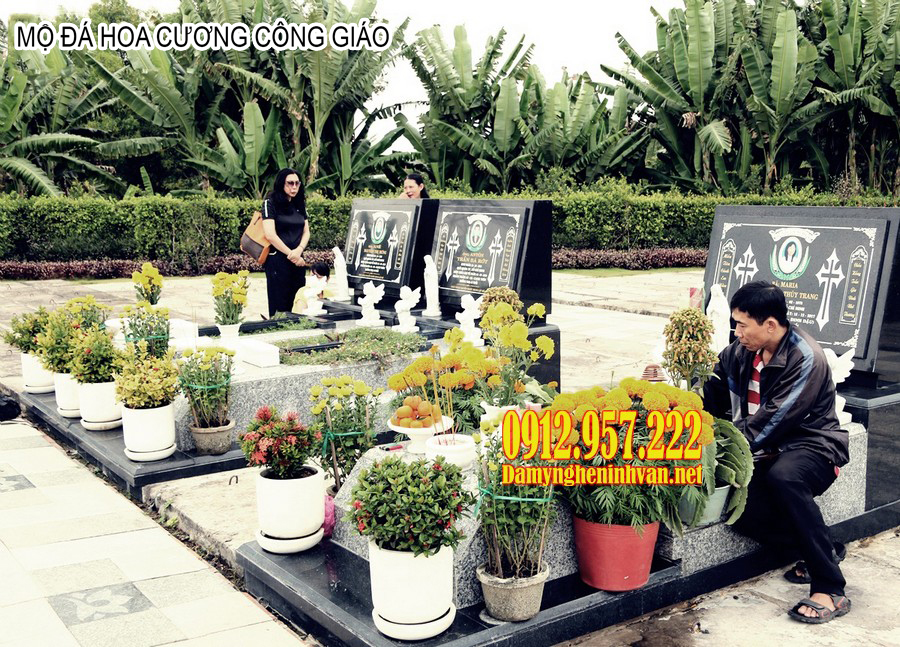 Mẫu mộ xây đơn giản đẹp bằng đá hoa cương Mộ đá hoa cương công giáo đẹp - Báo giá mộ đá hoa cương công giáo