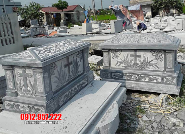 mộ công giáo bằng đá đẹp Mẫu mộ công giáo đẹp - Các mẫu mộ của người theo đạo đẹp nhất