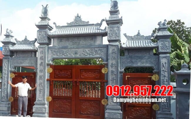 Địa chỉ thiết kế, lắp đặt cổng đá uy tín tại Ninh Vân