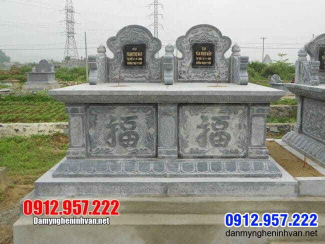mẫu mộ đá đôi tại Hưng Yên