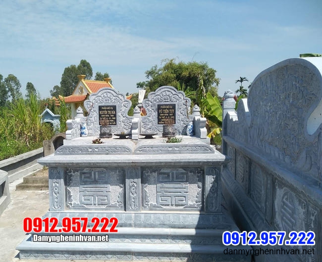 mộ đá đôi đẹp tại Hưng Yên