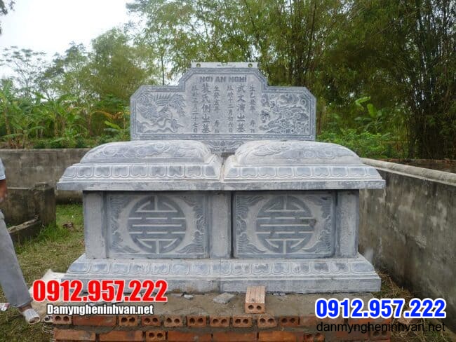 mẫu mộ đá đôi đẹp tại Bình Phước
