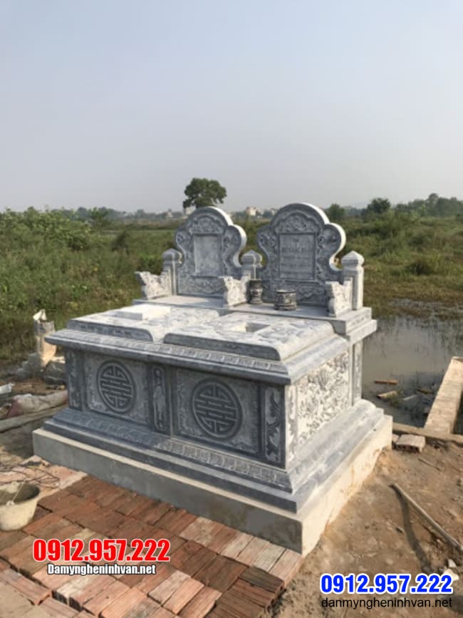 mẫu mộ đá đôi đẹp tại Bình Thuận