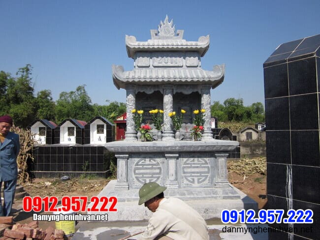 mộ đôi bằng đá tại Bình Phước đẹp