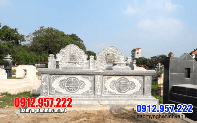 mộ đôi bằng đá tại Bình Thuận đẹp
