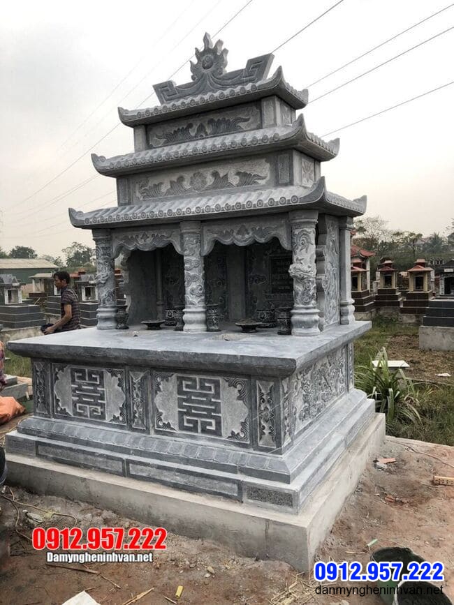 mộ đôi đá mỹ nghệ tại Bình Thuận đẹp