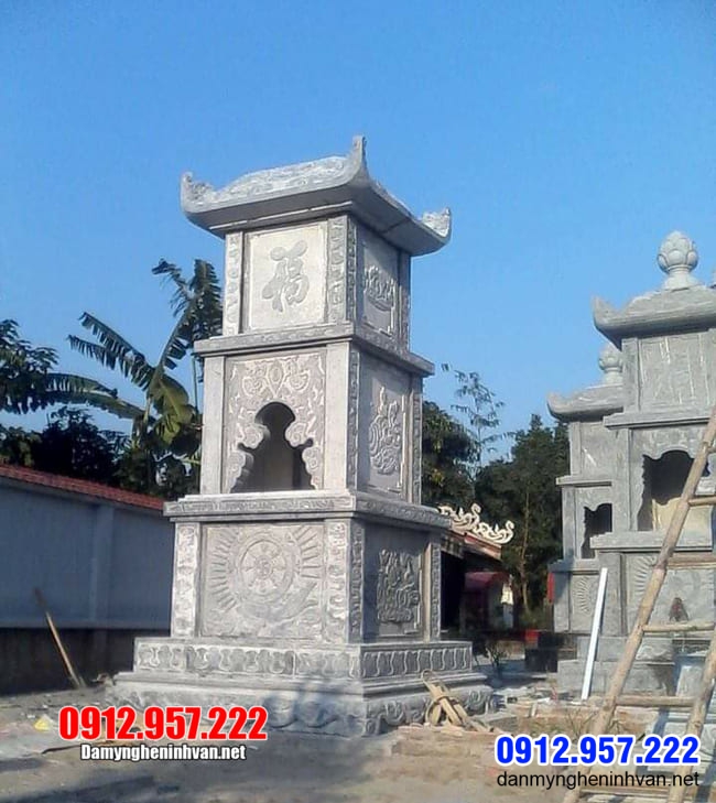 mẫu tháp đá để hũ tro cốt tại Cà Mau Các mẫu tháp đá để tro cốt đẹp lắp đặt tại Bạc Liêu - Sóc Trăng - Cà Mau