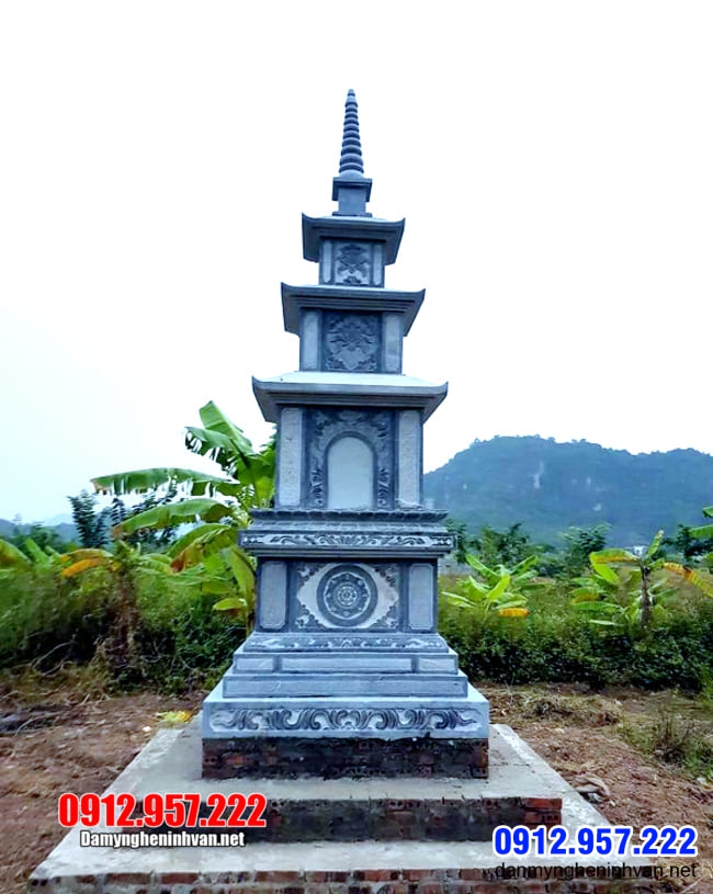 Tháp mộ để hũ tro cốt tại Bạc Liêu Các mẫu tháp đá để tro cốt đẹp lắp đặt tại Bạc Liêu - Sóc Trăng - Cà Mau