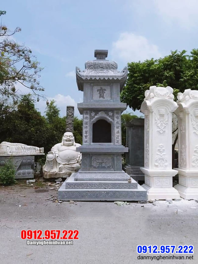 Tháp phật giáo để tro cốt tại Cà Mau Các mẫu tháp đá để tro cốt đẹp lắp đặt tại Bạc Liêu - Sóc Trăng - Cà Mau
