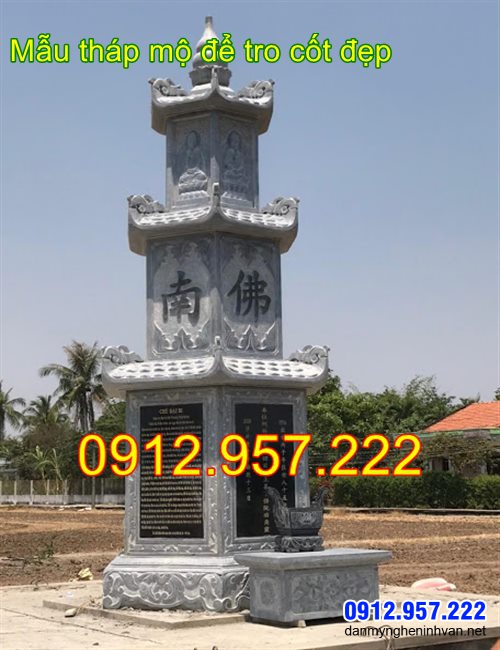 Xây tháp mộ đá tại Cà Mau Các mẫu tháp đá để tro cốt đẹp lắp đặt tại Bạc Liêu - Sóc Trăng - Cà Mau