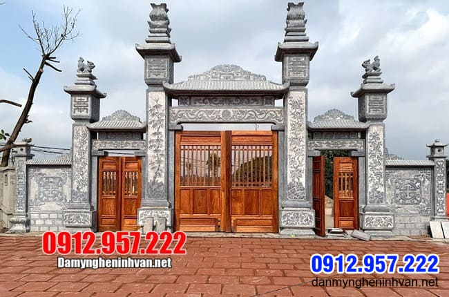 Cổng nhà thờ họ tại Thái Nguyên – Mẫu cổng nhà thờ họ bằng đá đẹp nhất