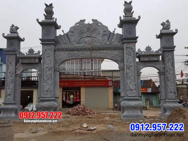 cổng tam quan đá đẹp nhất tại Thái Bình