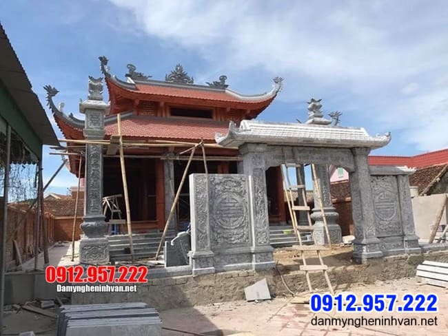 mẫu cổng tam quan bằng đá đẹp nhất tại Thái Bình