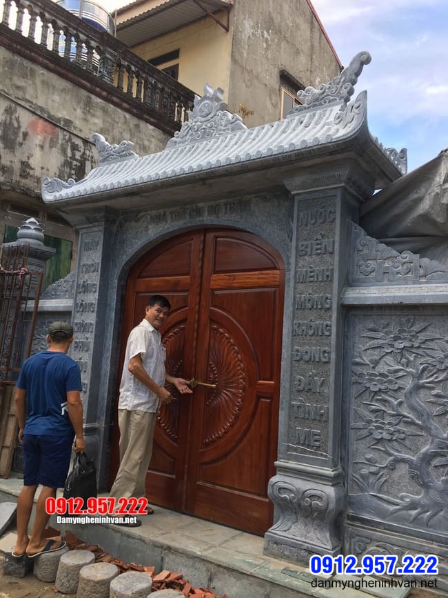 mẫu cổng tam quan bằng đá tại Thái Bình đẹp nhất
