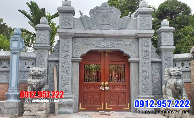 mẫu cổng tam quan bằng đá tại Thái Bình đẹp