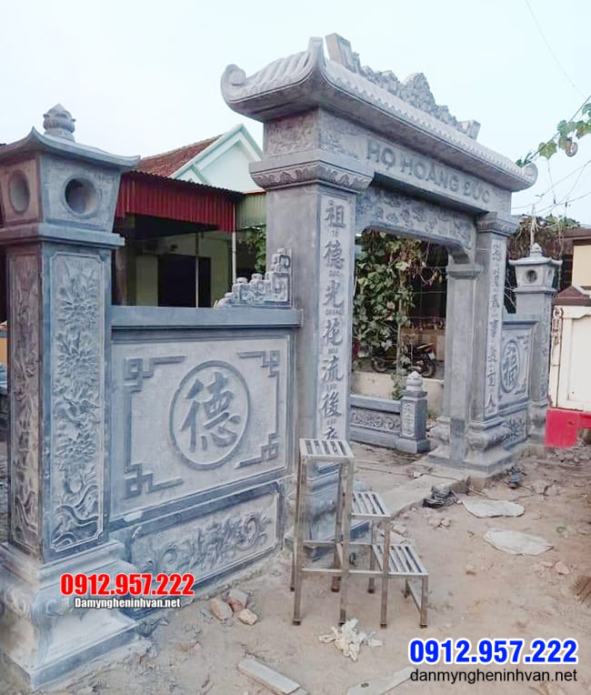 mẫu cổng tam quan đá đẹp nhất tại Thái Bình