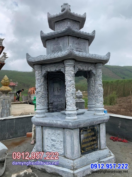 Tháp mộ bằng đá đẹp để tro cốt tại Vĩnh Long