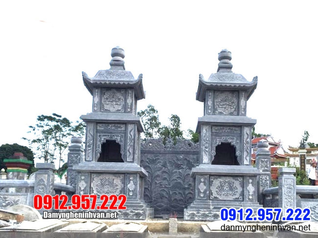 mẫu tháp mộ bằng đá tại Tiền Giang