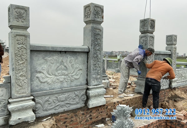 Xây dựng cổng đá khu lăng